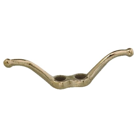 CAMPBELL CHAIN & FITTINGS Campbell Nickel-Plated Nickel Rope Cleat 4-1/2 in. L T7655412